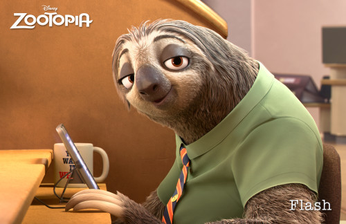 ZOOTOPIA – FLASH, the fastest sloth working at the DMV—the Department of Mammal Vehicles. ©2015 Disney. All Rights Reserved.